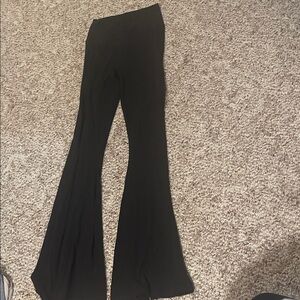 Aerie Black crossover flare leggings